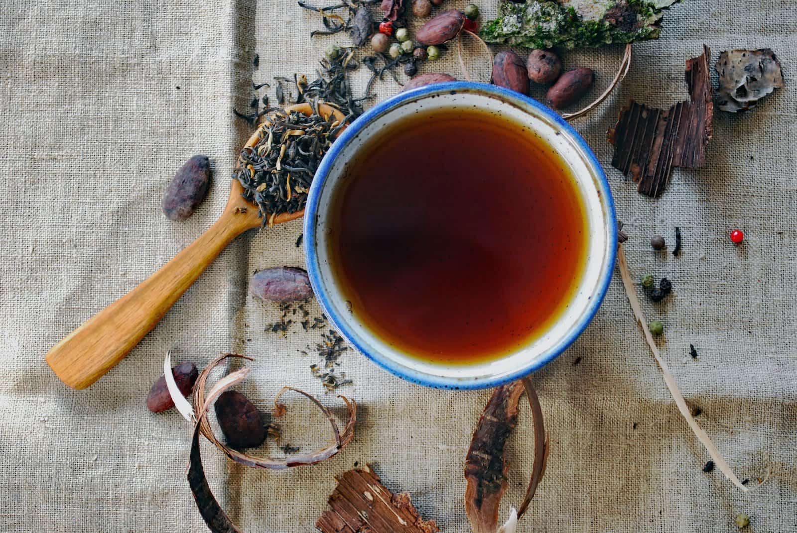 herbal tea and beauty